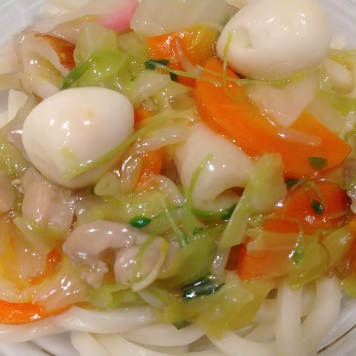 野菜たっぷり!栄養満点!中華あんかけうどん